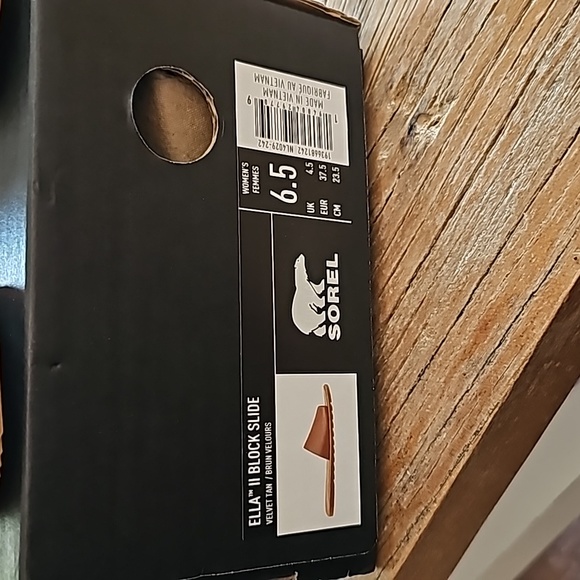 New SOREL Ellas leather slides sandals, 6.5 - Picture 6 of 7